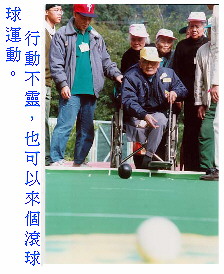 行 動 不 靈 , 也 可 以 來 個 滾 球 運 動 。